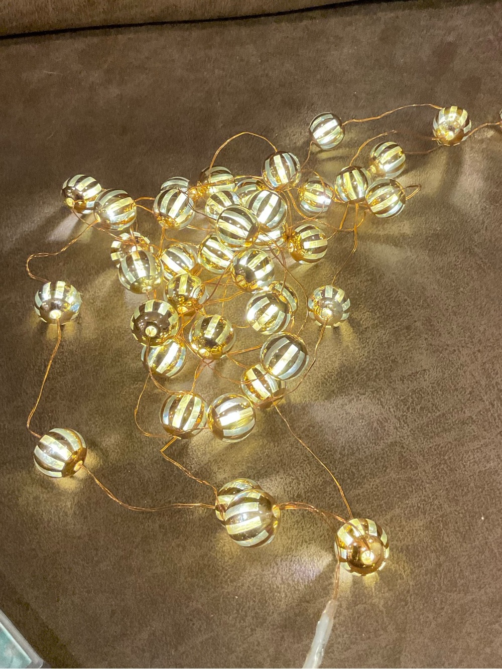 Mini Gold Globe String Lights